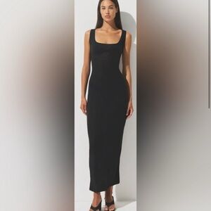 SKIMS Black Maxi Dress